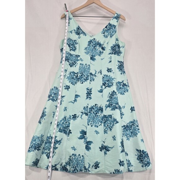 Ann Taylor Womens Silk Dress Empire Waist Babydoll Floral Blue Fairy Y2K Size 10 - Picture 16 of 16
